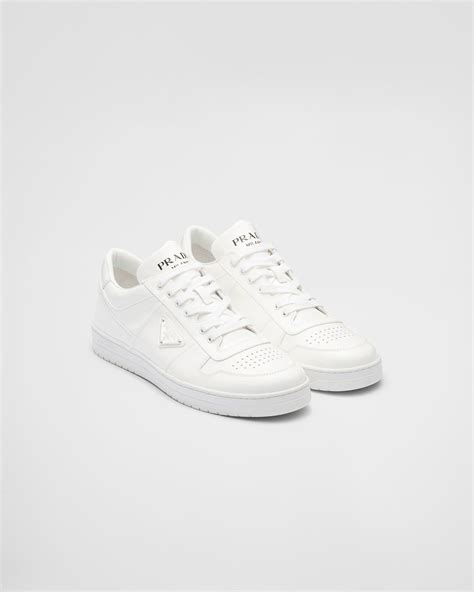 prada trainers patent|White Downtown Patent Leather Sneakers .